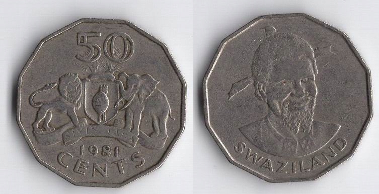 SWAZILAND / ESWATINI 1981 50 CENTS