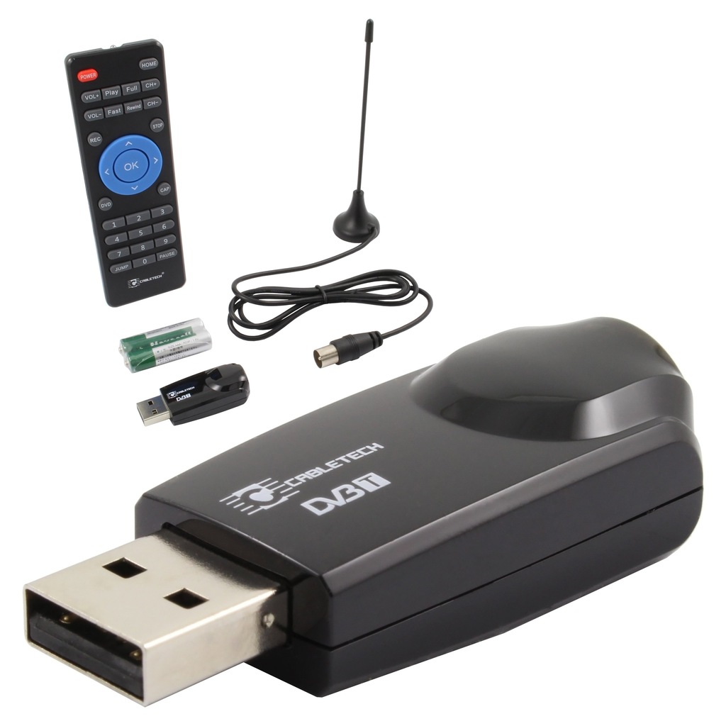 TUNER DVBT TV USB KARTA TELEWIZYJNA PC + ANTENA 7338470108