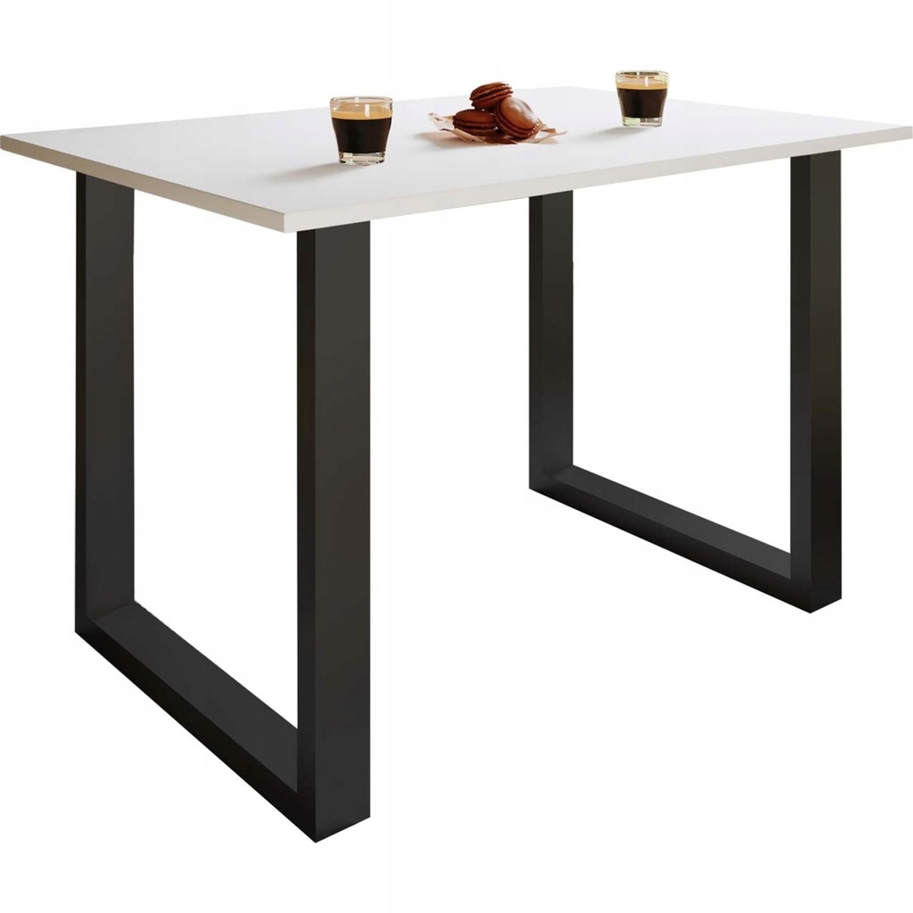 XonaU stół do jadalni 110x50cm biały, czarny.