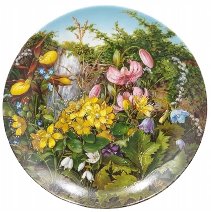 Ozdobny talerz kolekcjonerski - porcelana Furstenberg