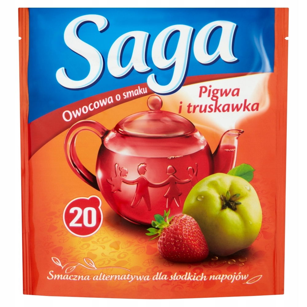 Herbatka owocowa Saga o smaku pigwa i truskawka 34 g (20 torebek)