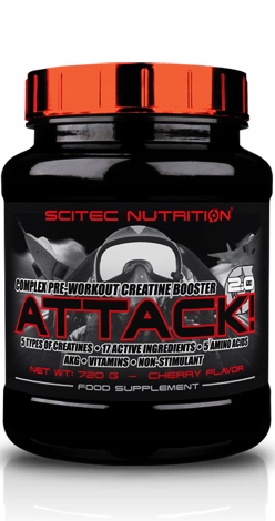 SCITEC ATTACK 2.0 720 g CZEREŚNIA