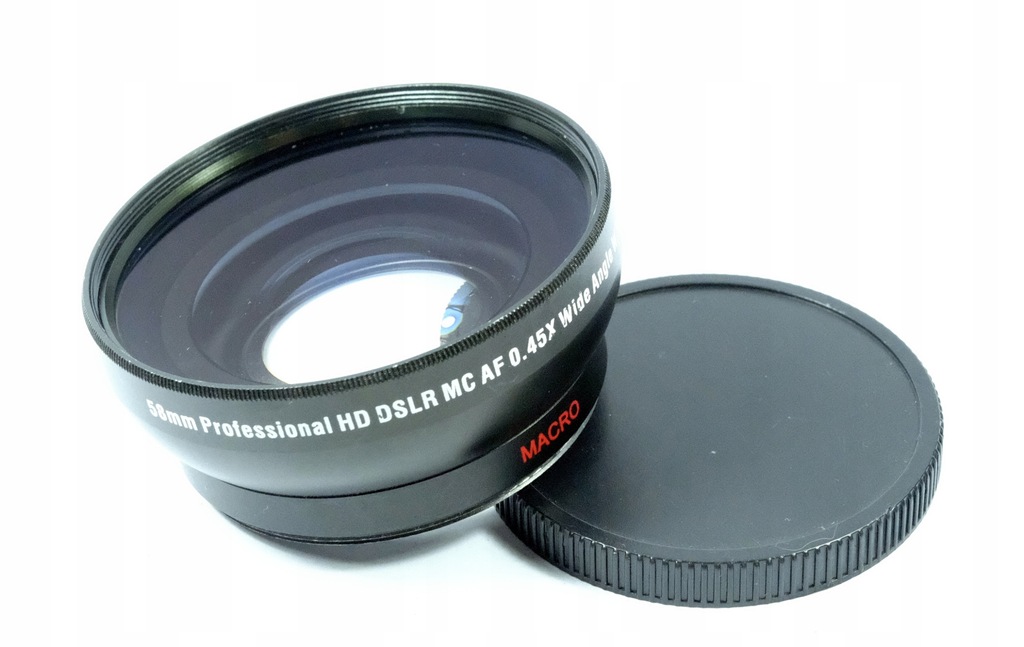 Professional HD 58mm konwerter makro szeroki 0,45x