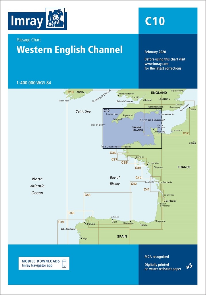 C10 Western English Channel Passage - Mapa Imray