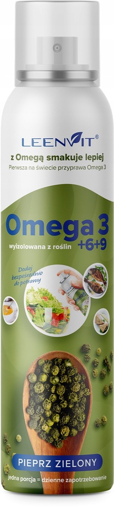 Przyprawa w sprayu omega 369 Vegan Pieprz DHA olej