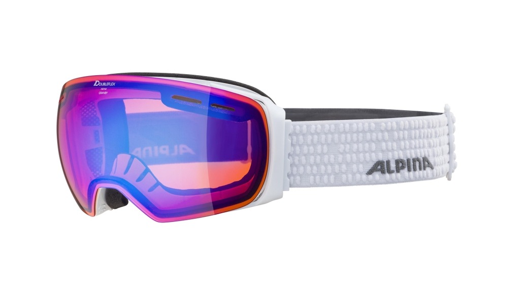 Gogle narciarskie Alpina Granby White UV-400 Hm Blue S2 sph.