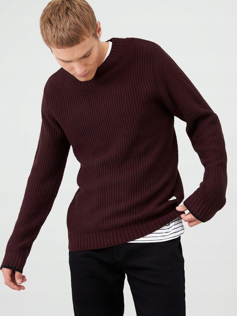 RIVER ISLAND CIEPŁY SWETER MĘSKI__S