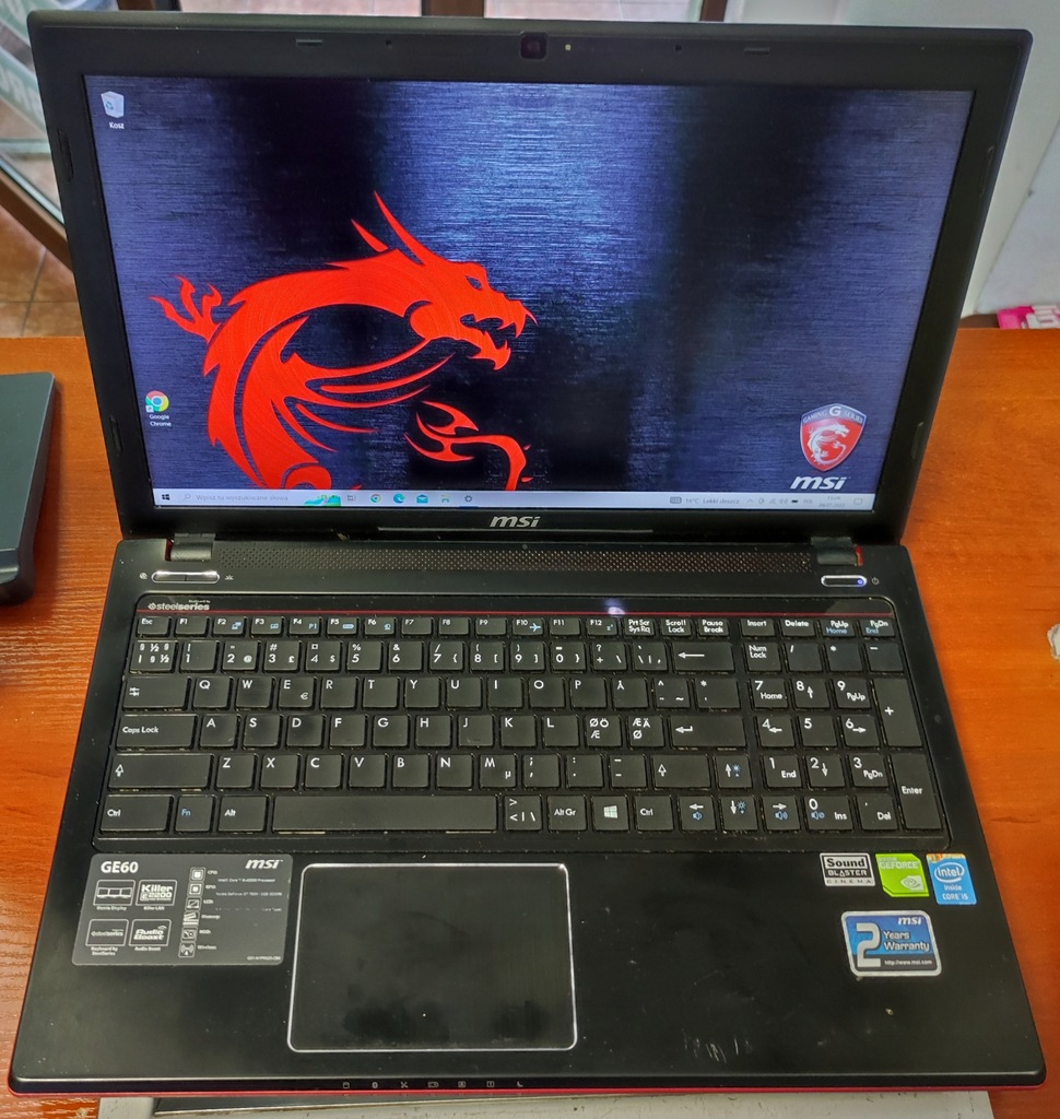 LAPTOP MSI MS-16GC i5 8GB + ŁADOWARKA
