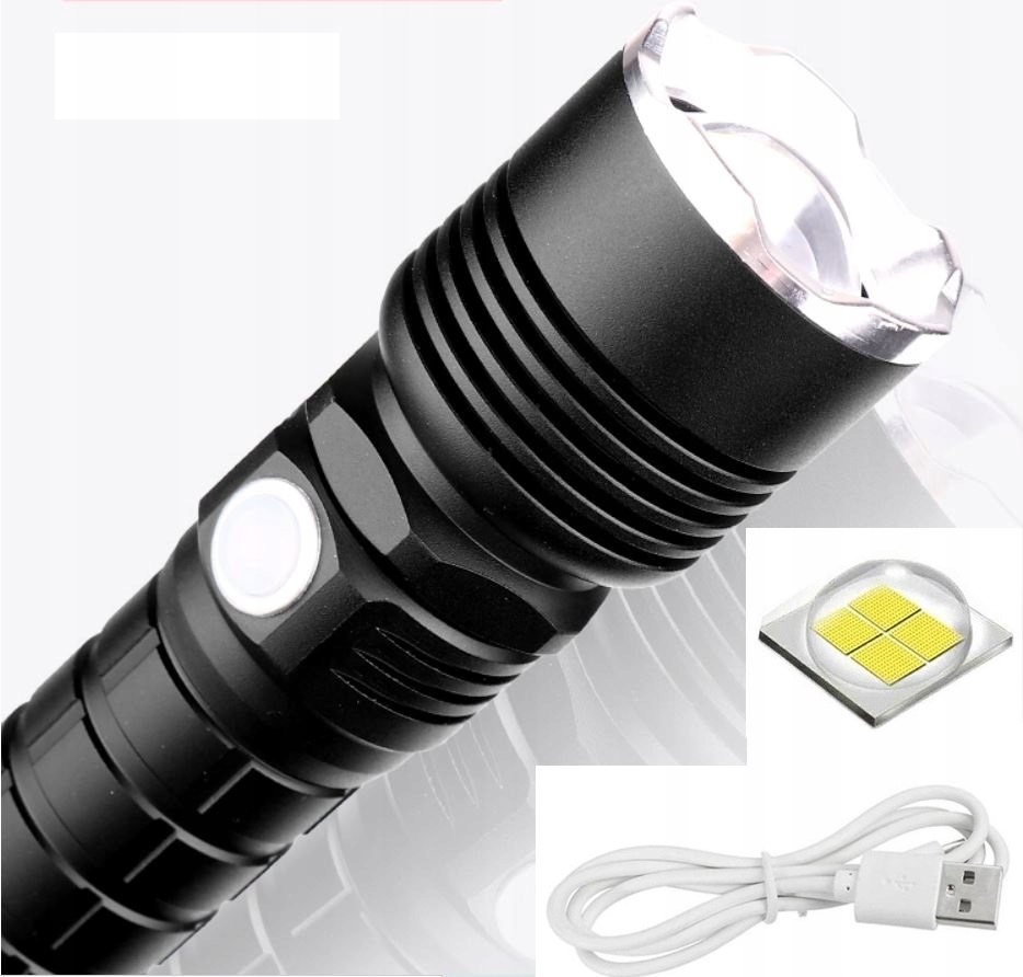 Купить МОЩНЫЙ светодиодный фонарик CREE XHP90.2 — ZOOM и Power Bank: отзывы, фото, характеристики в интерне-магазине Aredi.ru