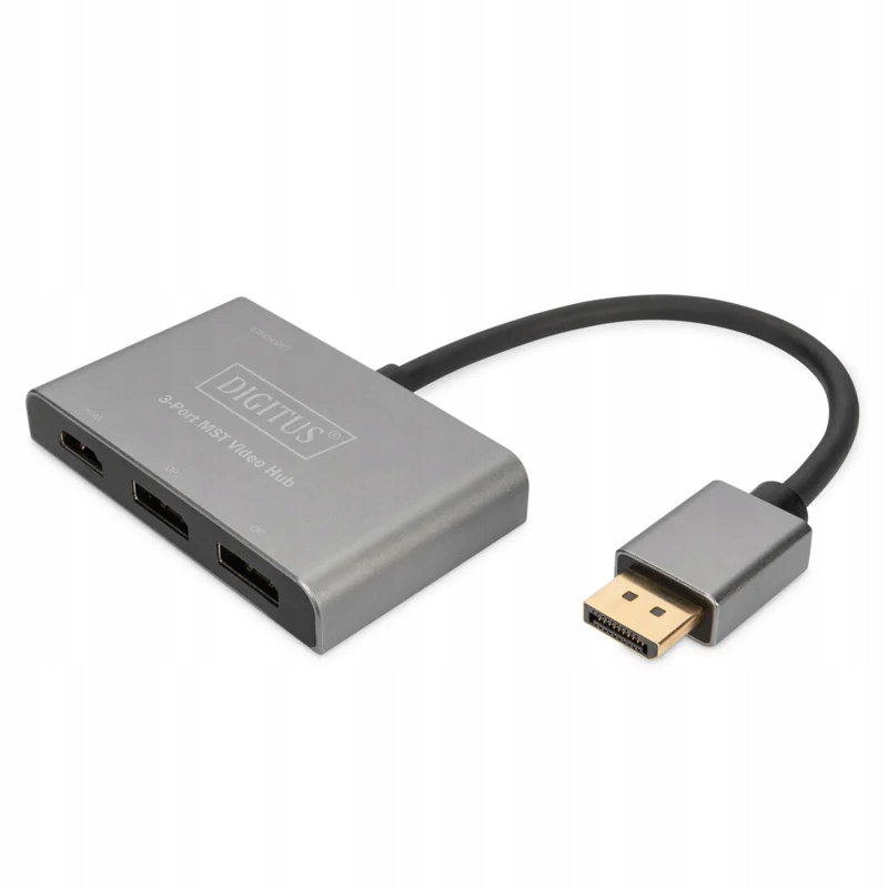 Hub/Koncentrator DIGITUS 3-portowy DisplayPort na