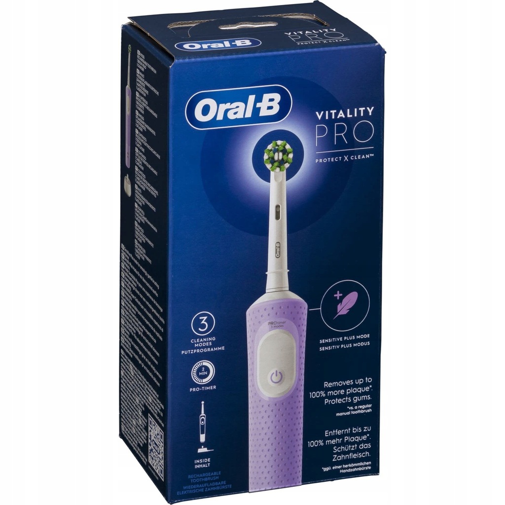 Oral-B Vitality Pro Purple Szczoteczka elektryczna, Fioletowa