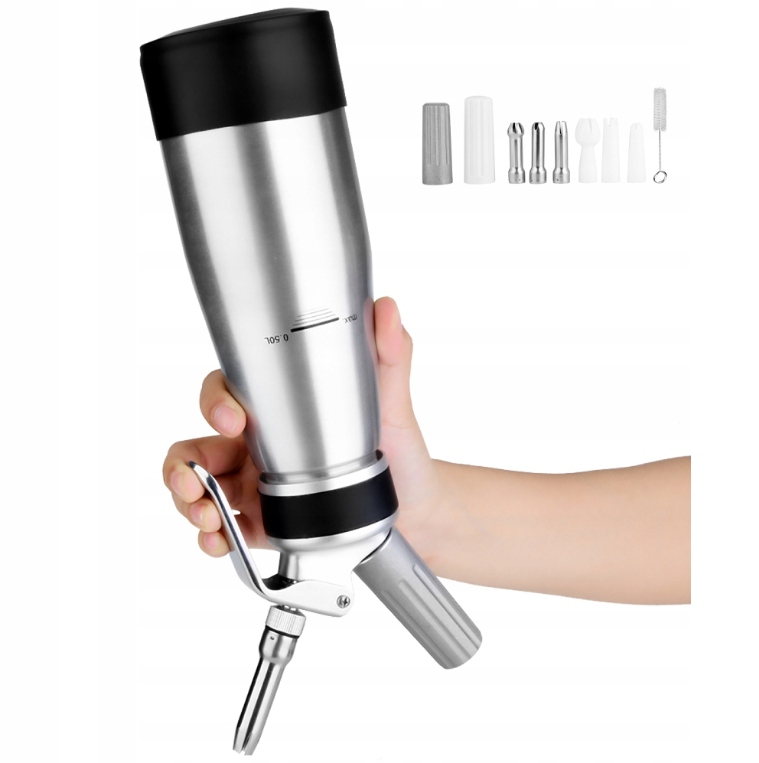 Syfon do bitej śmietany stalowy 0.5L