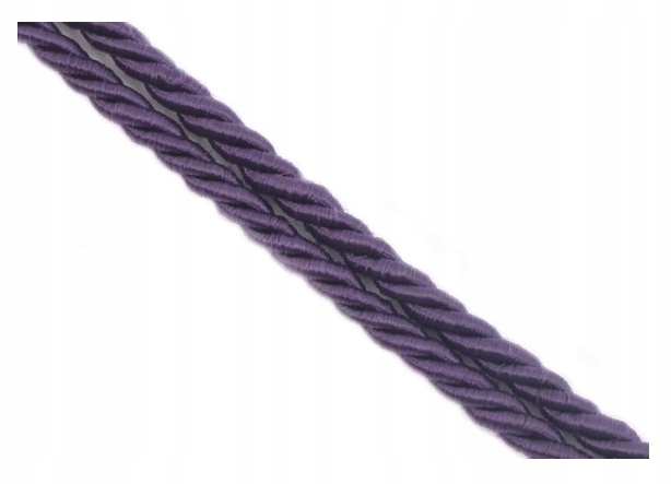 szs024 sznurek SKRĘCONY 3-4mm ciemny fiolet 3metry
