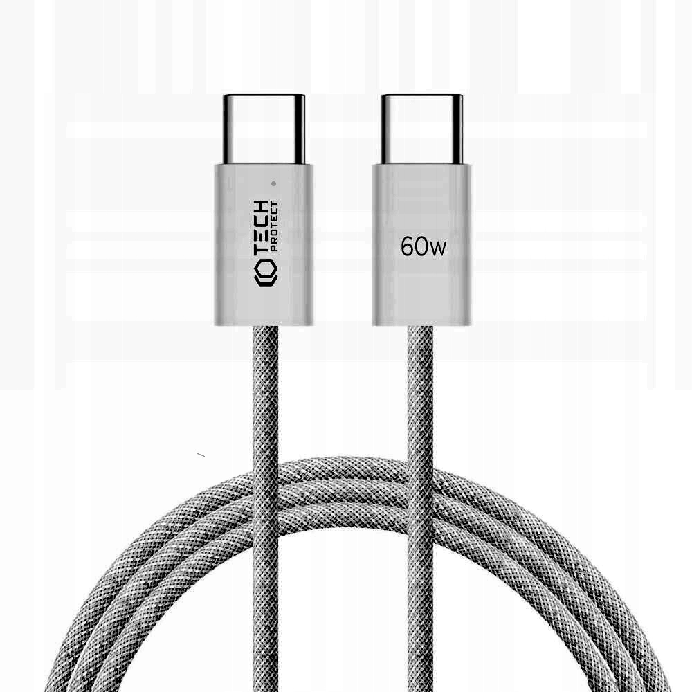 Mocny kabel Tech Protect USB-C do USB-C, 2m, 3A 60W PowerDelivery przewód