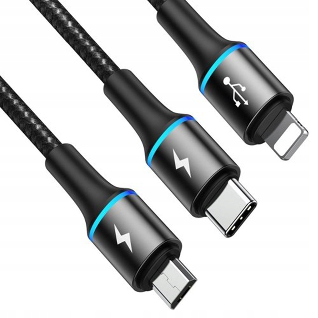 Купить Кабель Baseus 3in1 Lightning Type C кабель micro USB: отзывы, фото, характеристики в интерне-магазине Aredi.ru