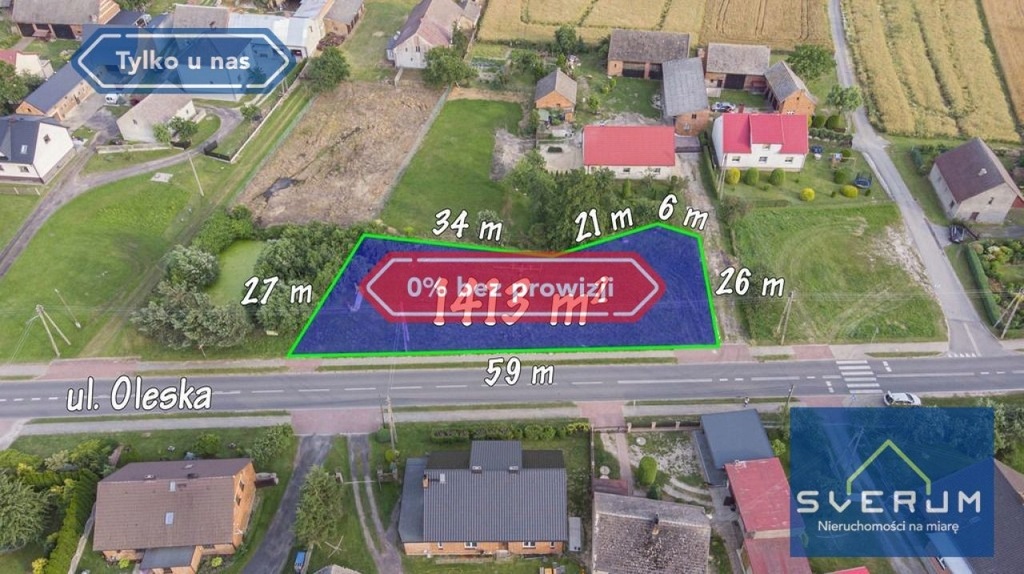 Działka, Radłów, Radłów (gm.), 1413 m²