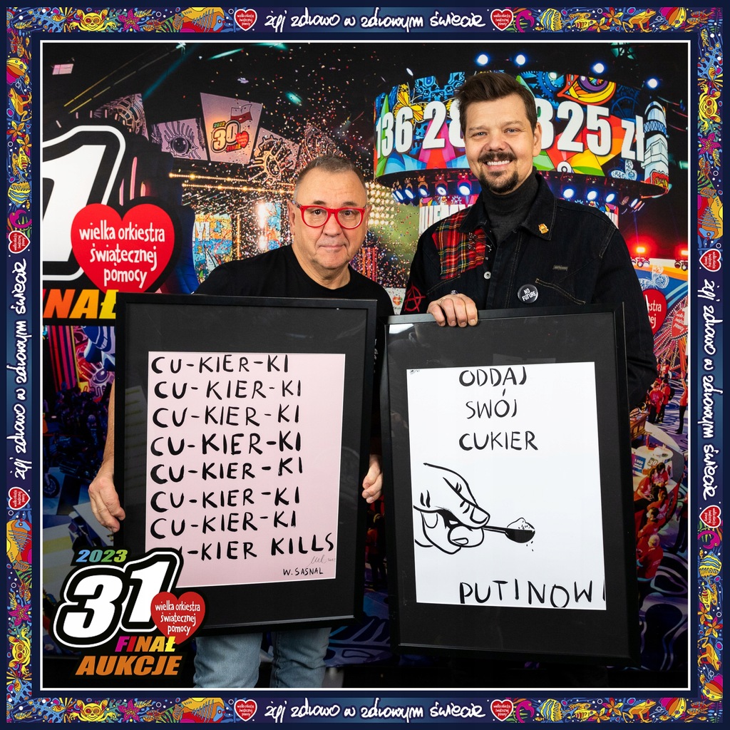 Plakat 'Cukier kills' W. Sasnal #fundacjanajsłodsi