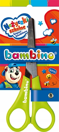 Nożyczki szkolne BAMBINO - zielone LIMONKA