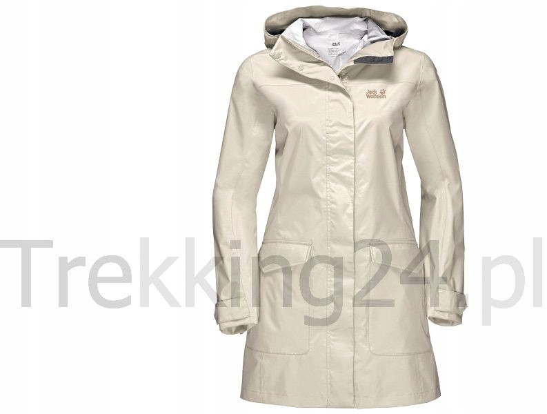 Kurtka Damska Jack Wolfskin CrossTown RainCoat Bia