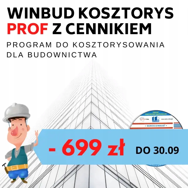 Program kosztorysowy WINBUD Prof z Sekocenbud