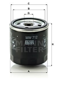 MW 712 MANN-FILTER FILTR OLEJU