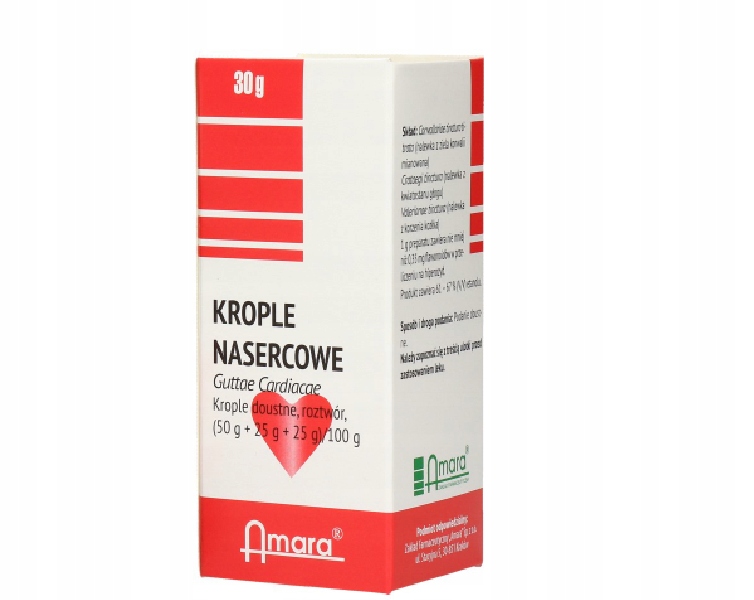 Krople nasercowe Amara - 100g SERCE KRĄŻENIE