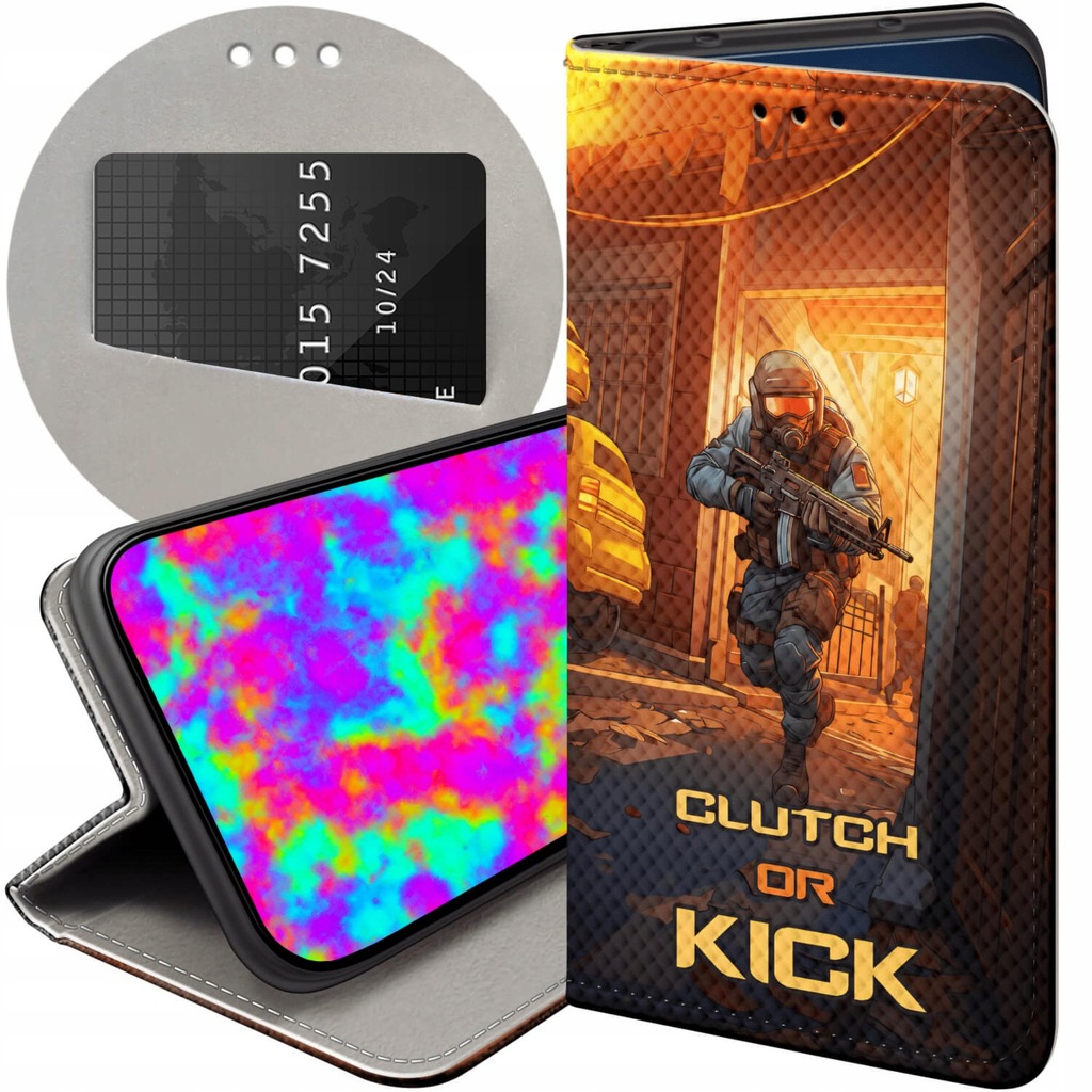 ETUI Z KLAPKĄ DO SAMSUNG GALAXY A23 5G WZORY CS GO COUNTER-STRIKE FUTERAŁ