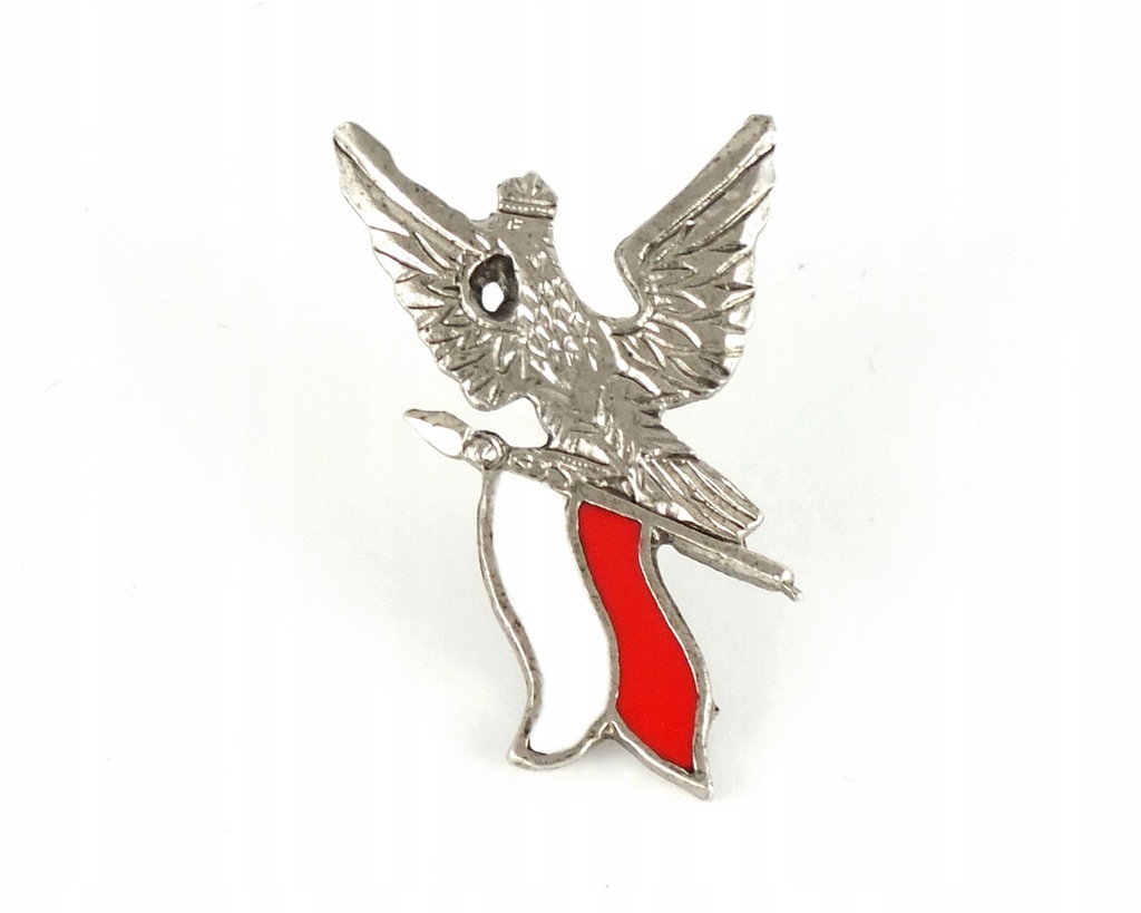 Pins przypinka POLSKA FLAGA ORZEŁ producent - 018