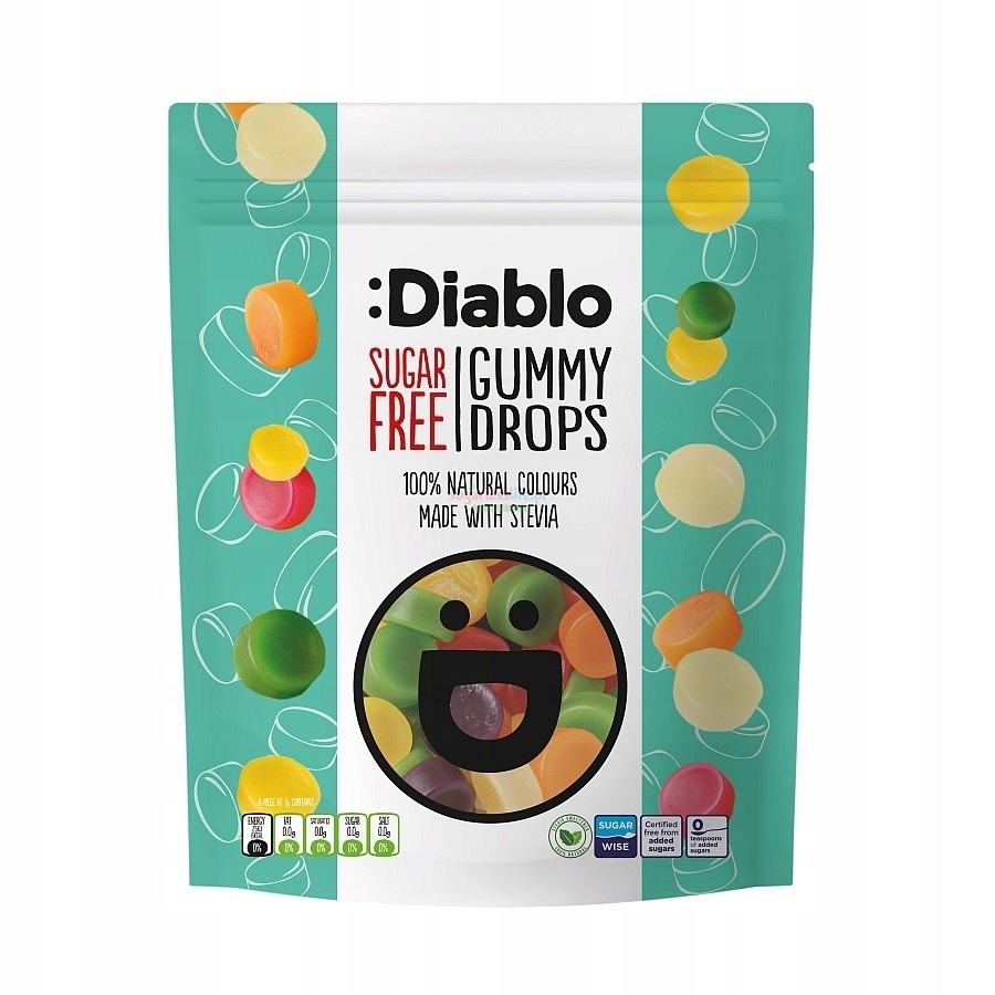 Diablo owocowe żelki BEZ CUKRU