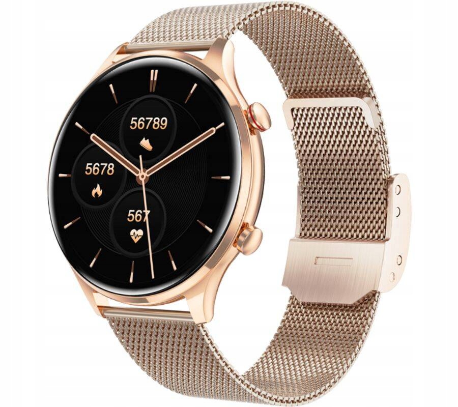 DAMSKI SMARTWATCH RUBICON RNCF20 ROSE GOLD ROZMOWY PULS TĘTNO GRY TARCZE