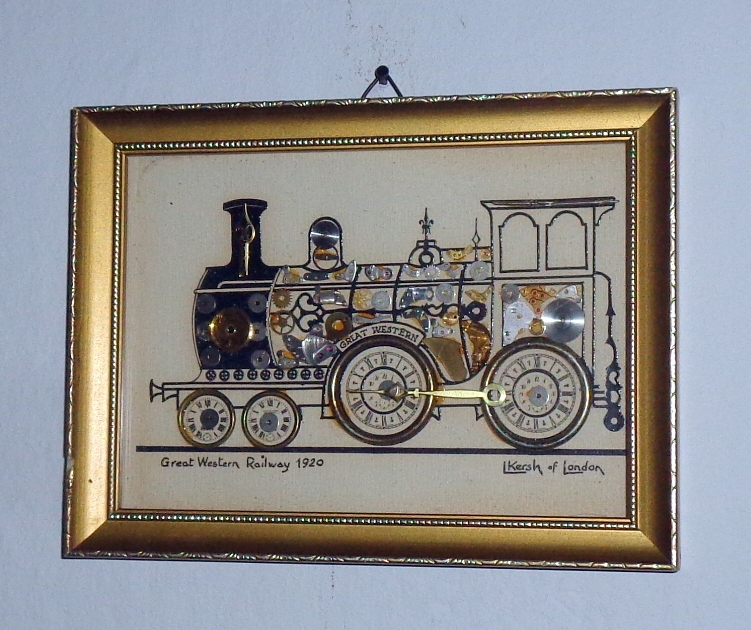 Great Western Railway 1920 Kersh - lokomotywa-kolaż horologiczny.