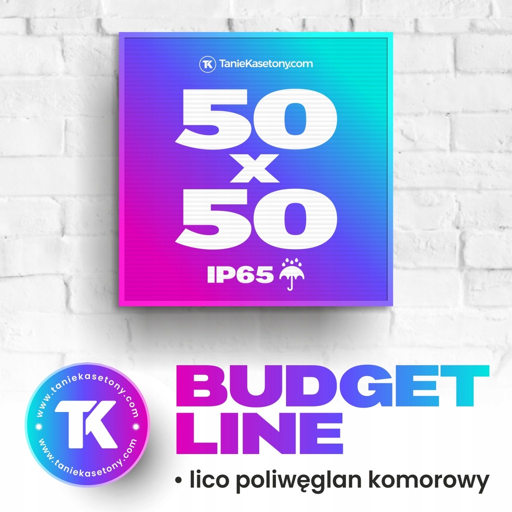 Kaseton reklamowy BudgetLine IP65 50x50cm