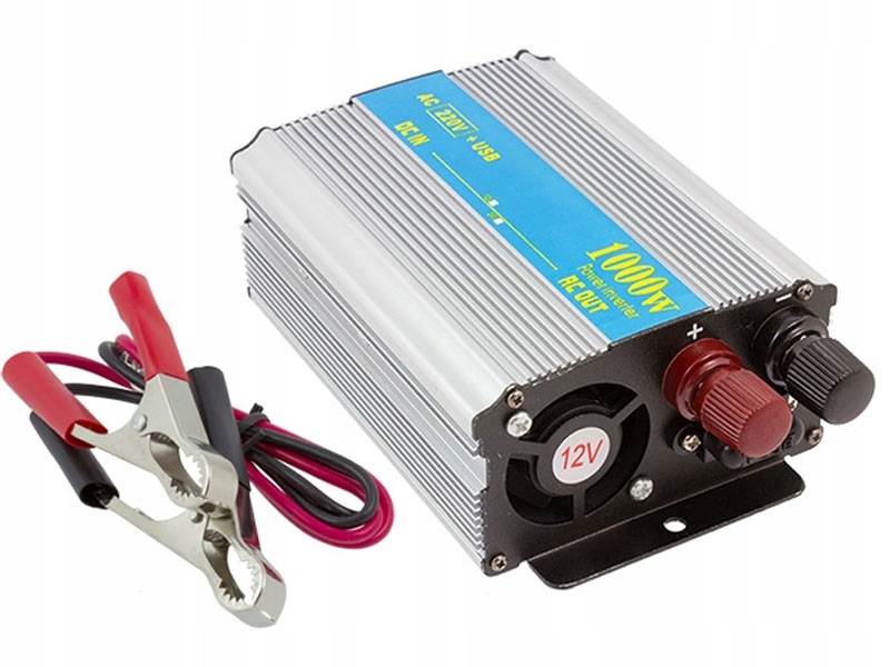 PRZETWORNICA 12V-230V 1000W KONWERTER +PORT USB 5V