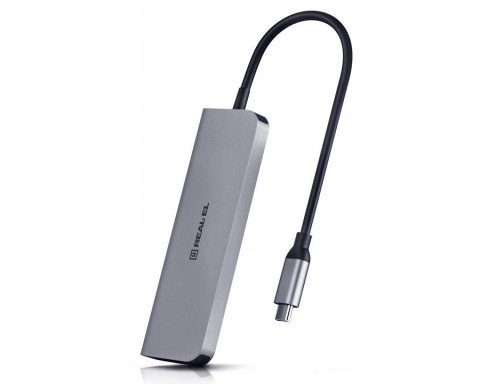Adapter USB-C 5w1 REAL-EL CQ-700