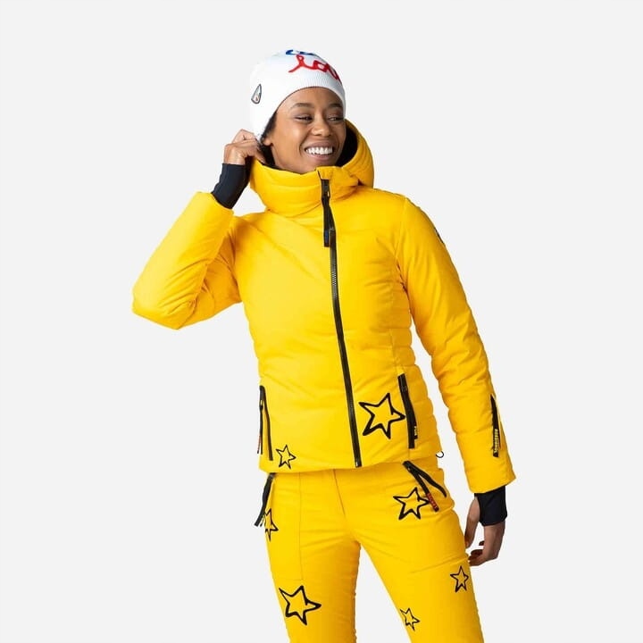 Kurtka narciarska Rossignol W Stellar down jacket żółta - M