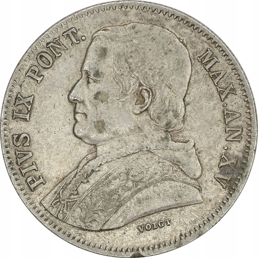 16.PAPIESTWO, PIUS IX, 20 BAIOCCHI 1860/ XV R