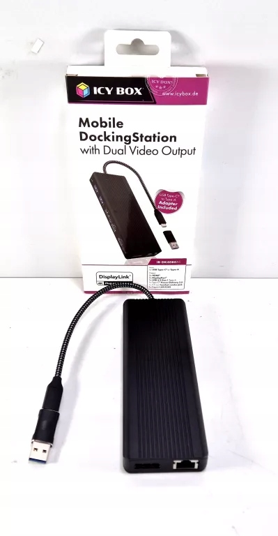 STACJA DOKUJĄCA ICY BOX 9-IN-1 USB TYPE-C & TYPE-A DUAL VIDEO OUTPUT