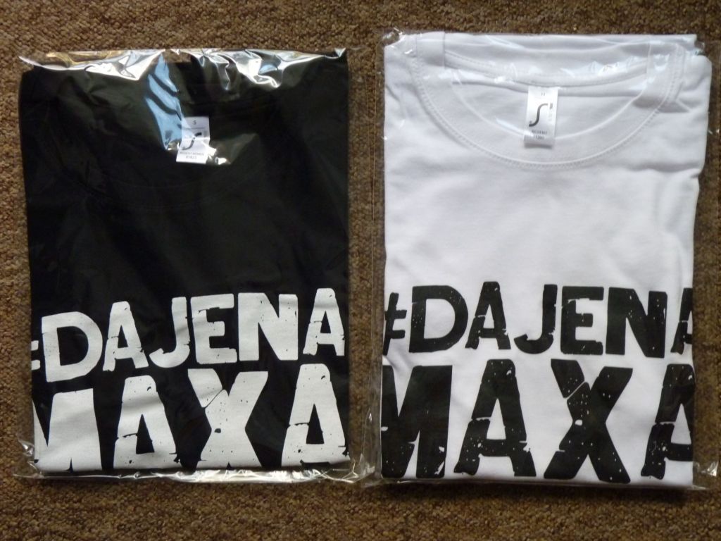 Koszulka #DAJENAMAXA czarna, rozmiar L.