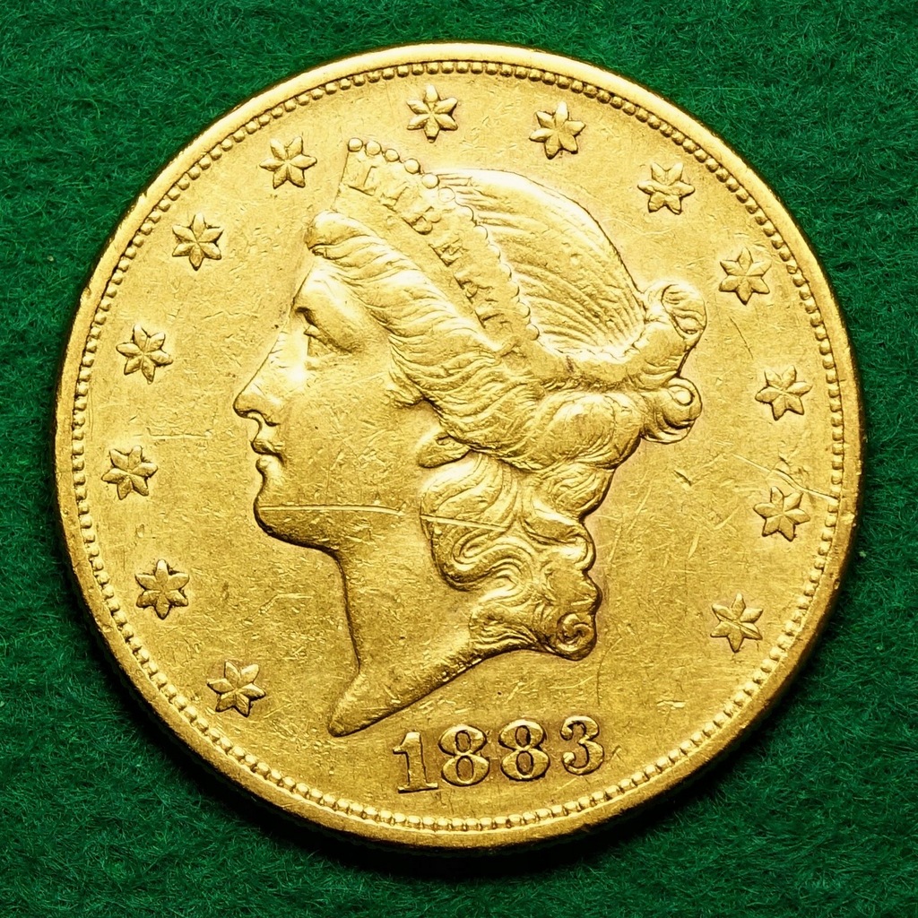 USA, 20 dolarów, 1883-S rok .