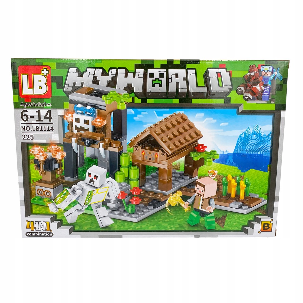Klocki Dla Dzieci Minecraft MyWorld 225 Elementów LB1114B wielokolorowy
