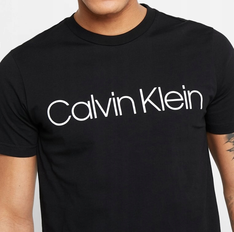 CALVIN KLEIN JEANS koszulka t-shirt czarny / XL