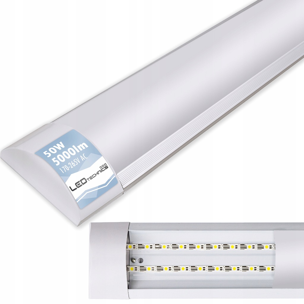 NATYNKOWA OPRAWA LED 50W 150cm 1,5m PANEL ŚWIETLÓWKA MOCNA Garażu Warsztatu