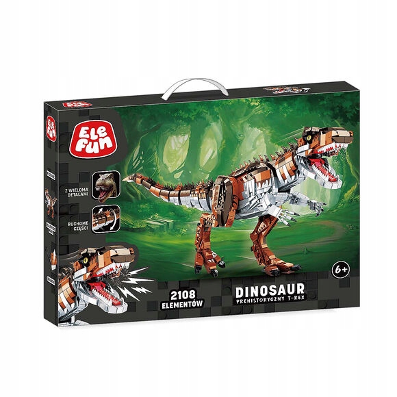 KLOCKI ELEFUN DINOZAUR T-REX zestaw 2108 ELEMENTÓW XXL prezent