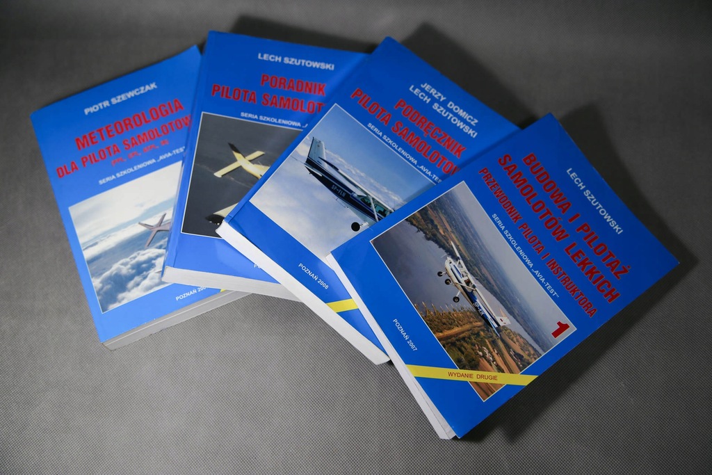 Podręcznik poradnik pilota samolotowego ZESTAW x4