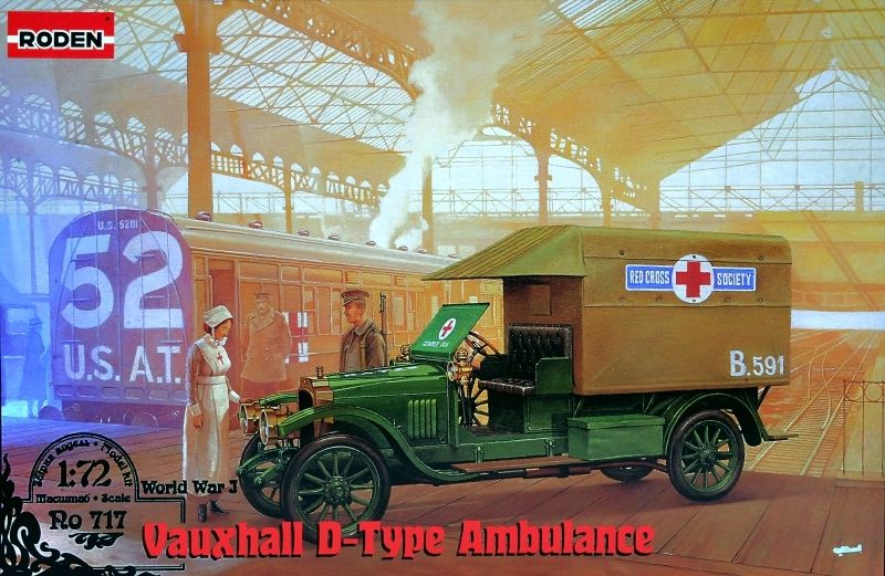 RODEN 717 - 1:72 Vauxhall D Type Ambulance