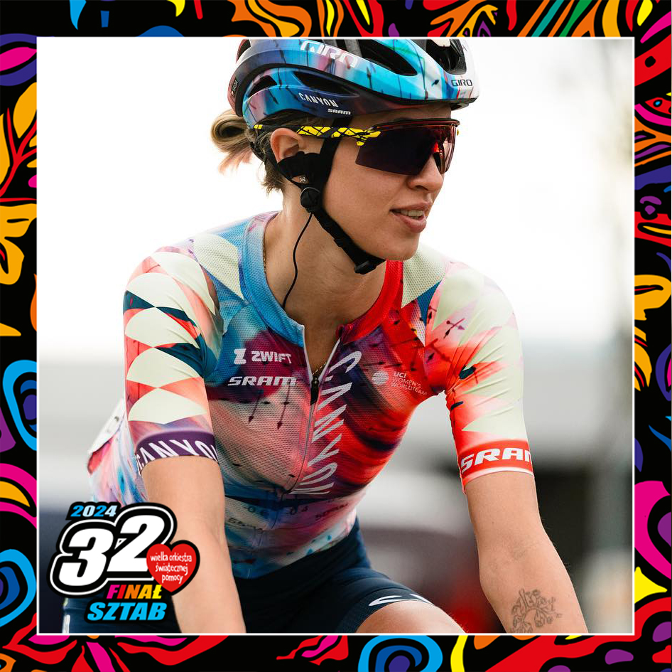 Kasia Niewiadoma - kask kolarski z Autografem! Aukcja WOŚP