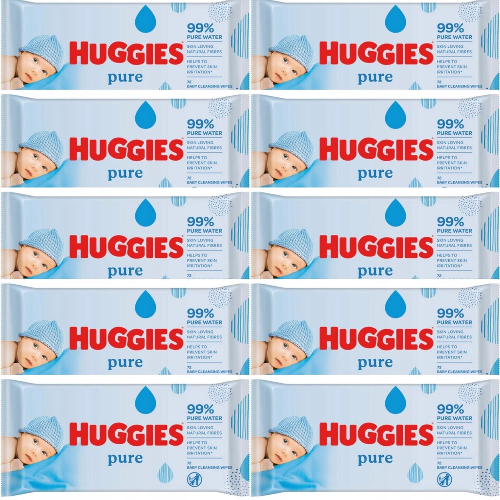 Купить Влажные салфетки Huggies Pure 10 x 72 JUMBO: отзывы, фото, характеристики в интерне-магазине Aredi.ru