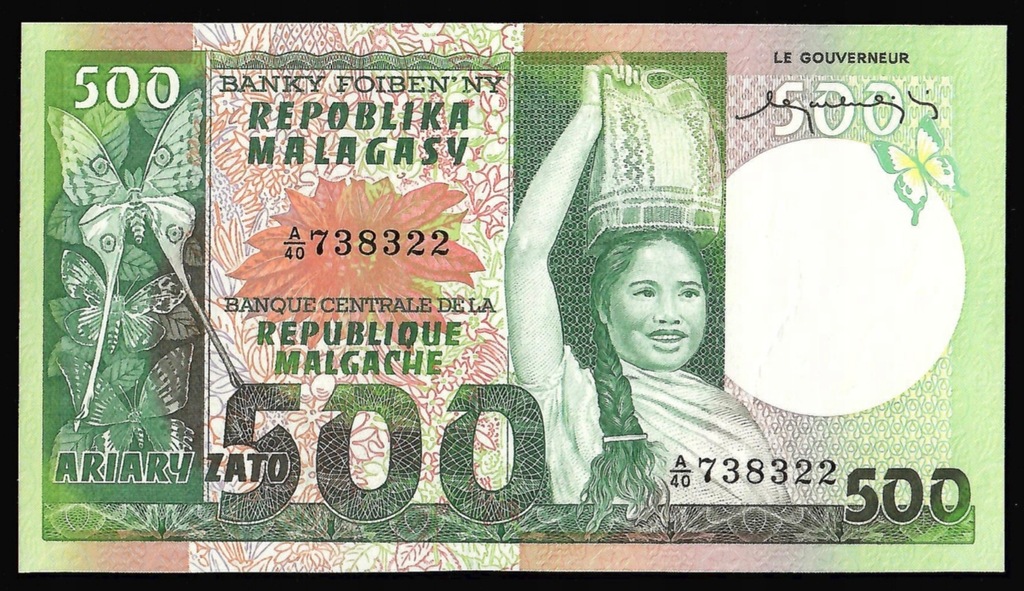 Madagaskar - 500 franków 1974 (aUNC)