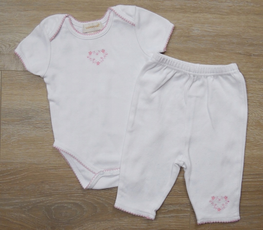 Savannah komplet niemowlęcy body spodnie 3-6m 68cm