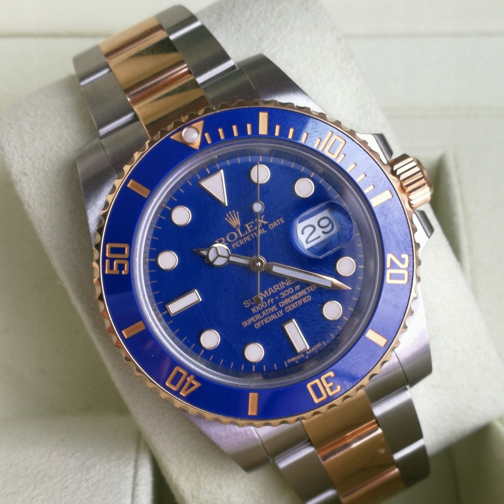 ROLEX Submariner Date Blue 18K.ZŁOTO-STAL KOMPLET